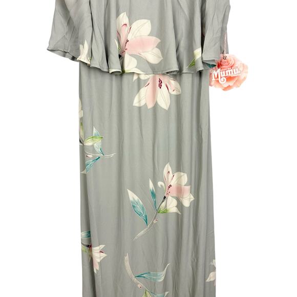 NWT Show Me Your Mumu Caitlin Ruffle Maxi Gown Lily Showers Bridesmaid Dress Med - Picture 9 of 16